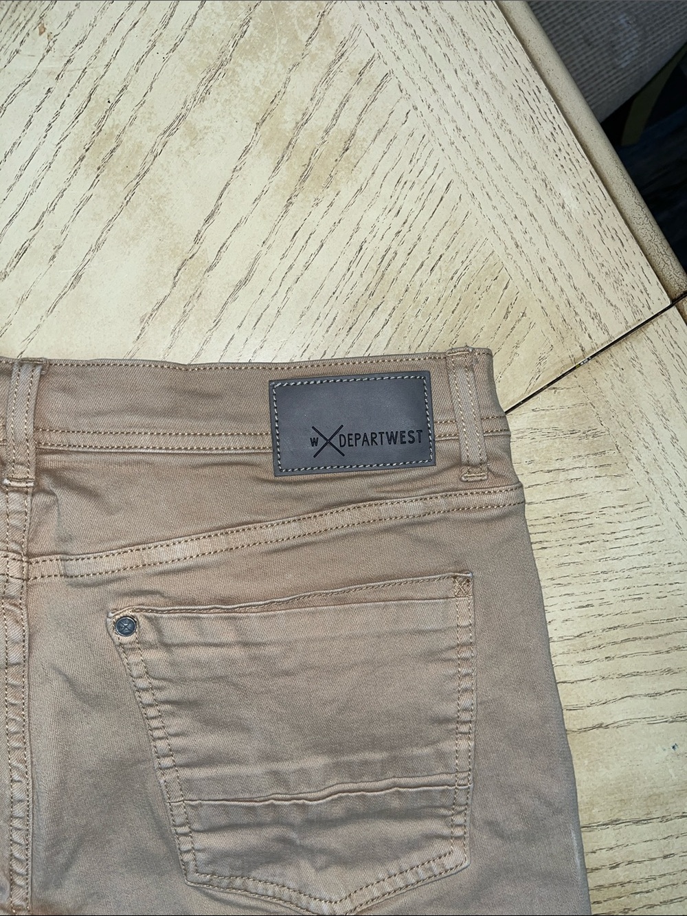 Departwest Men’s Slim Straight Jeans in Tan - Seeker